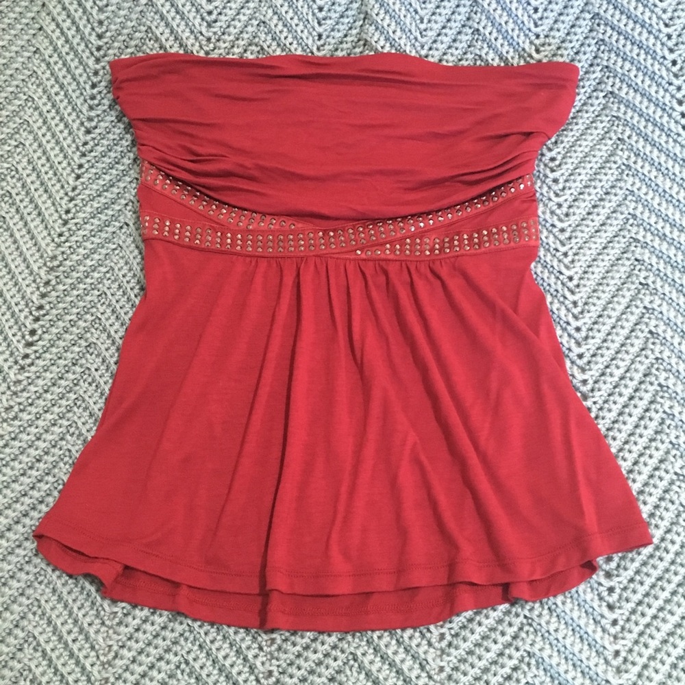 Dark Red Tube Top
